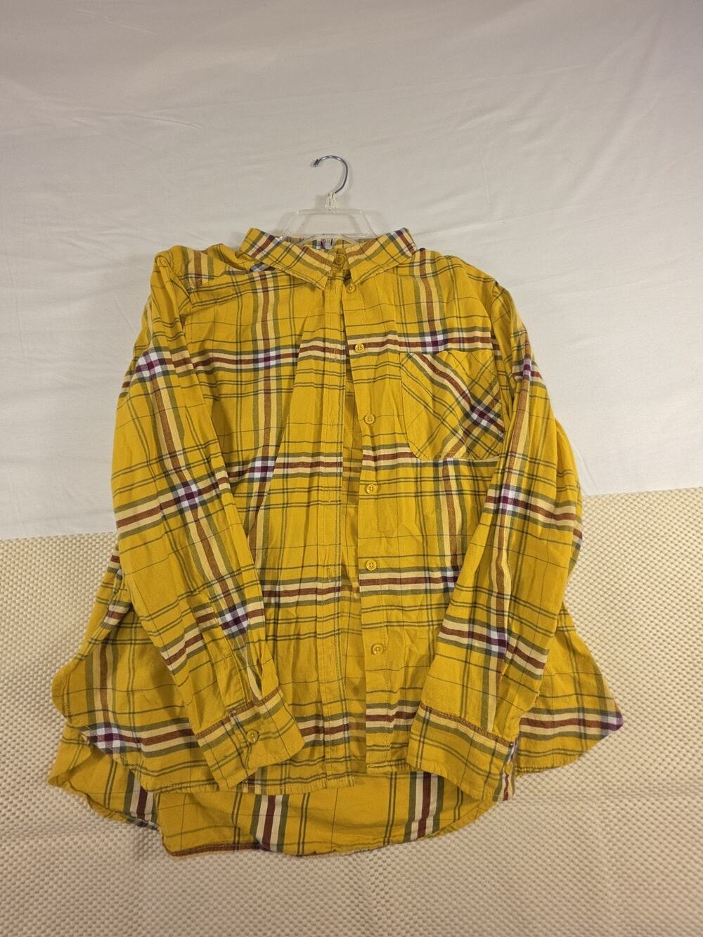 Time & True Woman Blouse Buttons Light Flannel Size Large (12-14)